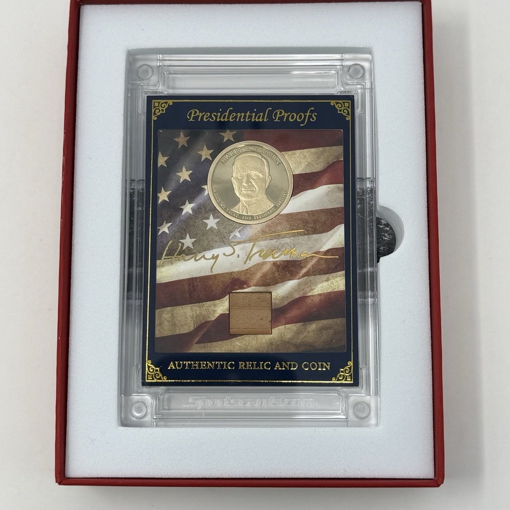 2025 Word From The Potus Authentic Relic And Coin, Harry S. Truman Numbered09/76